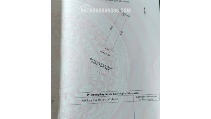 Bán cặp đât đường 10,5m Thanh Nghị - trục thông Nguyễn Sinh Sắc